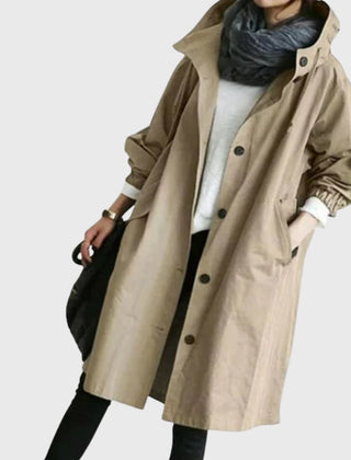 Ruth | Hooded Relaxed-Fit Long Trench Coat