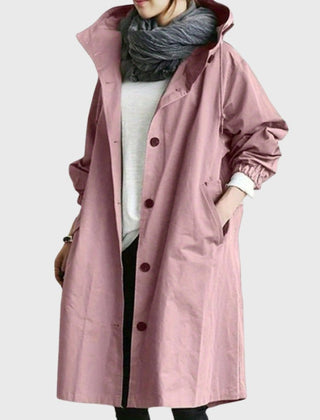 Ruth | Hooded Relaxed-Fit Long Trench Coat