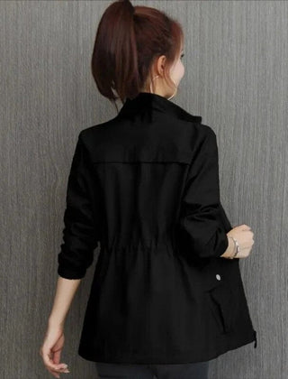 Marisa | Lightweight Zip-Up Bomber Jacket with Drawstring Waist