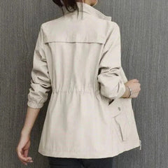 Marisa | Lightweight Zip-Up Bomber Jacket with Drawstring Waist