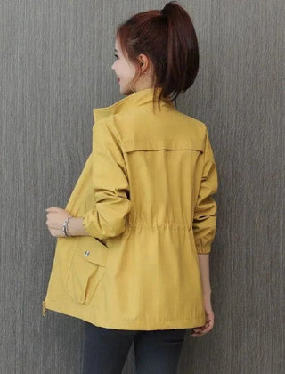 Marisa | Lightweight Zip-Up Bomber Jacket with Drawstring Waist