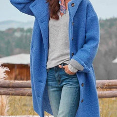 Marianne | Long Hooded Button-Front Coat