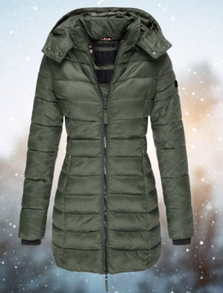 Brigid | Long Hooded Quilted Winter Coat
