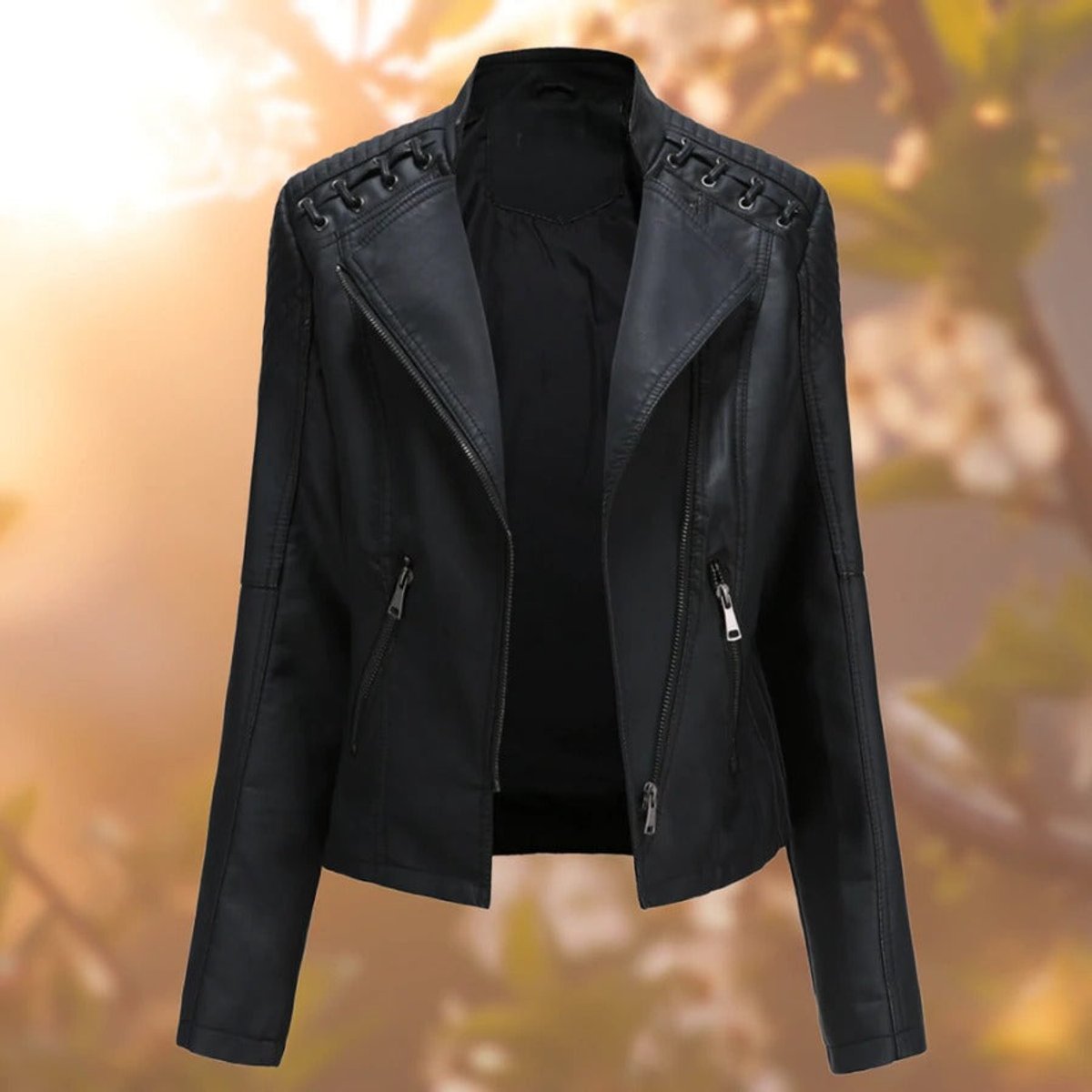 Sylvia | Moto-Style Zip-Up Jacket