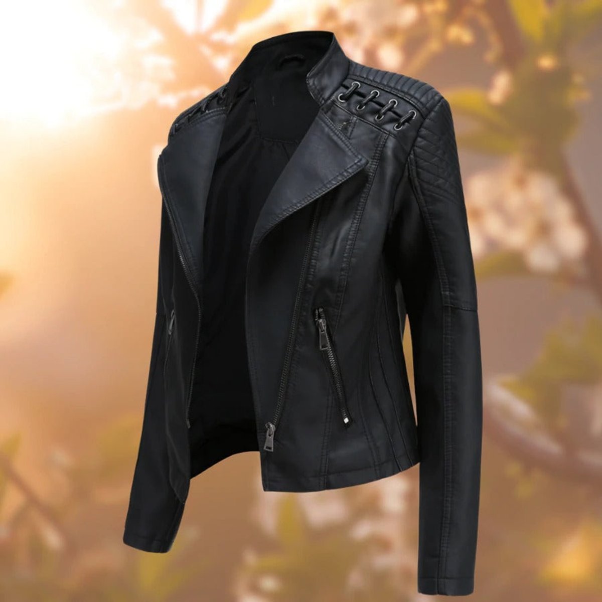 Sylvia | Moto-Style Zip-Up Jacket