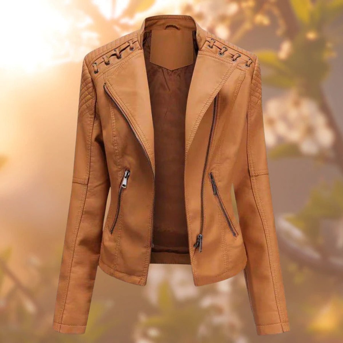 Sylvia | Moto-Style Zip-Up Jacket