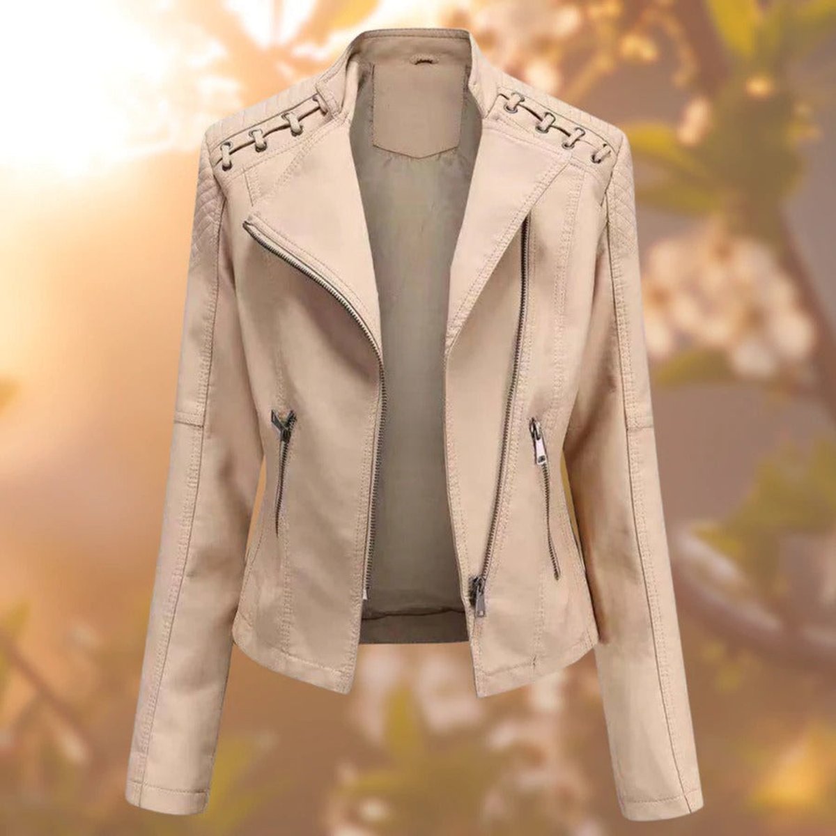 Sylvia | Moto-Style Zip-Up Jacket