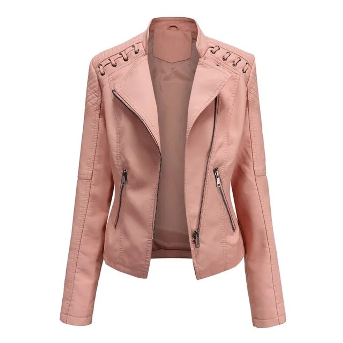 Sylvia | Moto-Style Zip-Up Jacket