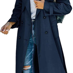 Sonia | Belted Double-Breasted Longline Trench Coat