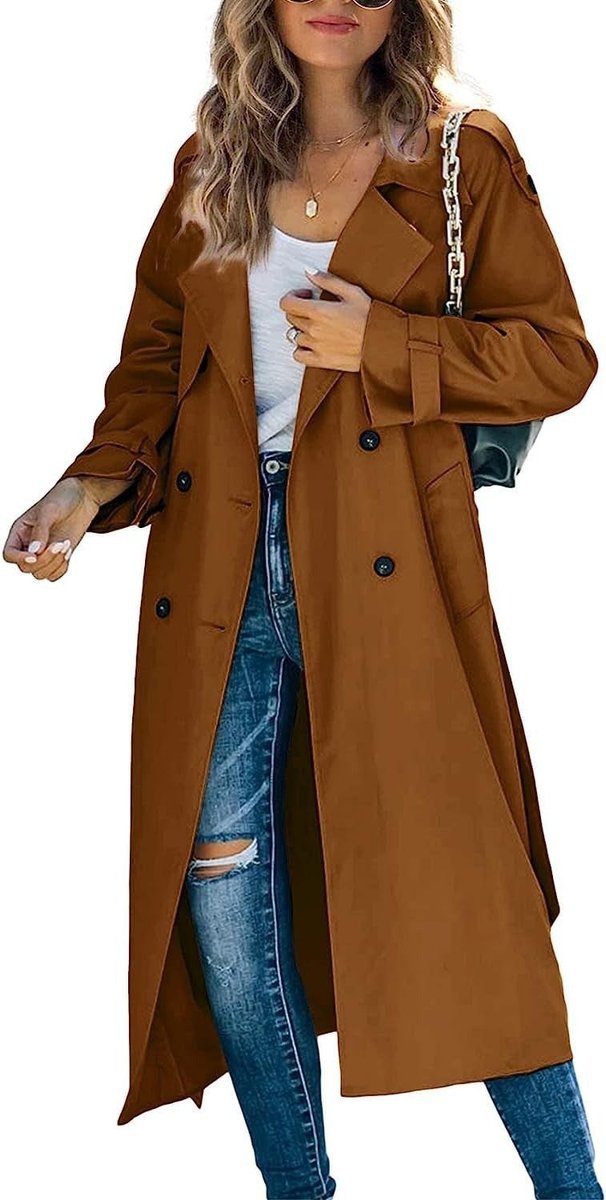 Juliet | Double-Breasted Belted Longline Trench Coat