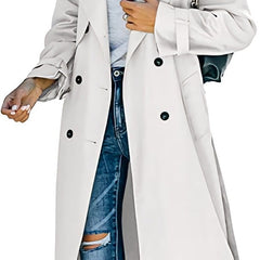 Sonia | Belted Double-Breasted Longline Trench Coat