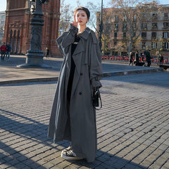 Dorothy | Oversized Double-Breasted Long Trench Coat