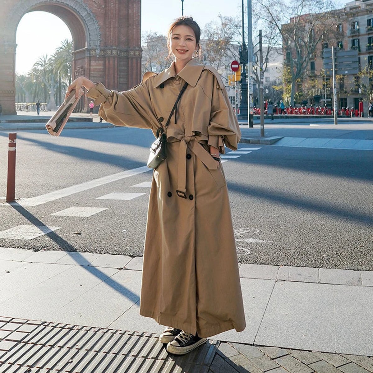 Dorothy | Oversized Double-Breasted Long Trench Coat