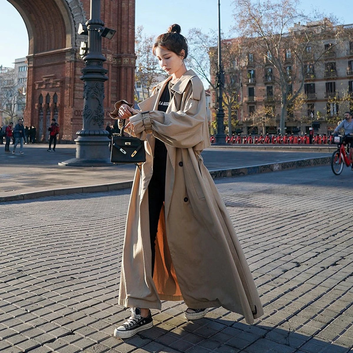 Dorothy | Oversized Double-Breasted Long Trench Coat