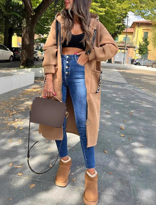 Helen | Oversized Longline Hooded Coat