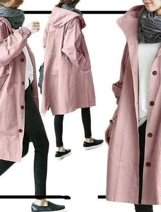 Maisie | Oversized Hooded Button-Front Coat