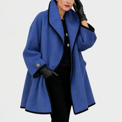 Georgiana | Oversized Contrast-Trim Coat
