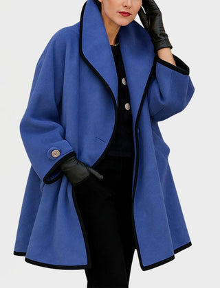 Georgiana | Oversized Contrast-Trim Coat