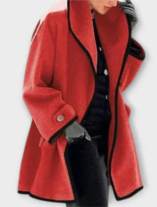 Hermione | Oversized Contrast-Trim Coat