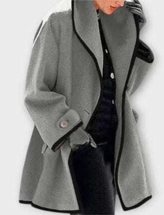 Hermione | Oversized Contrast-Trim Coat