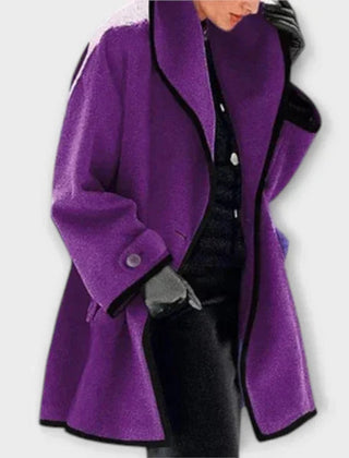 Georgiana | Oversized Contrast-Trim Coat