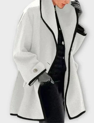 Georgiana | Oversized Contrast-Trim Coat