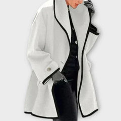 Hermione | Oversized Contrast-Trim Coat