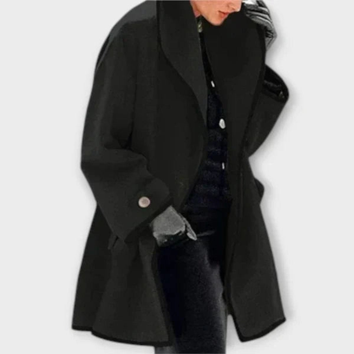 Georgiana | Oversized Coat with Contrast Trim