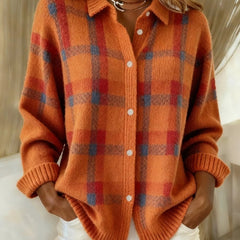 Everly | Cosy Checked Oversized Cardigan