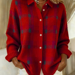 Everly | Cosy Checked Oversized Cardigan