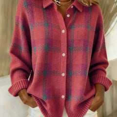 Everly | Cosy Checked Oversized Cardigan