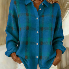 Everly | Cosy Checked Oversized Cardigan