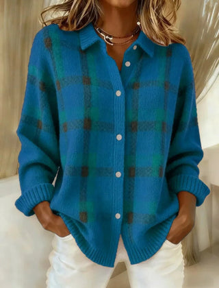 Everly | Cosy Checked Oversized Cardigan
