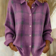 Everly | Cosy Checked Oversized Cardigan