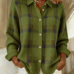 Everly | Cosy Checked Oversized Cardigan