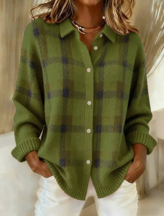 Everly | Cosy Checked Oversized Cardigan