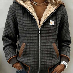 Elaine | Sherpa-Lined Quilted Hooded Jacket