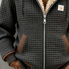Bridgette | Cosy Textured Zip-Up Hooded Jacket