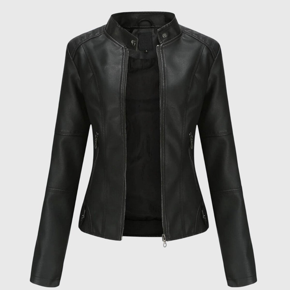 Delia | Slim-Fit Stand-Collar Zip Jacket