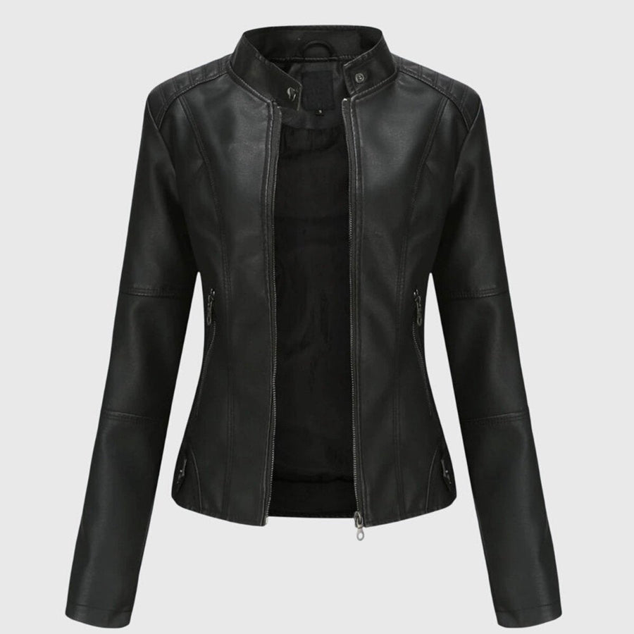 Delia | Slim-Fit Stand-Collar Zip Jacket