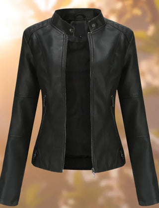 Larissa | Women's Slim-Fit Zip-Up Moto Jacket