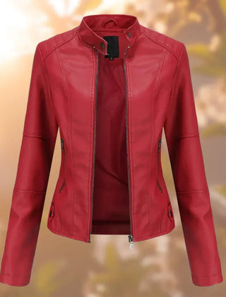 Larissa | Women's Slim-Fit Zip-Up Moto Jacket