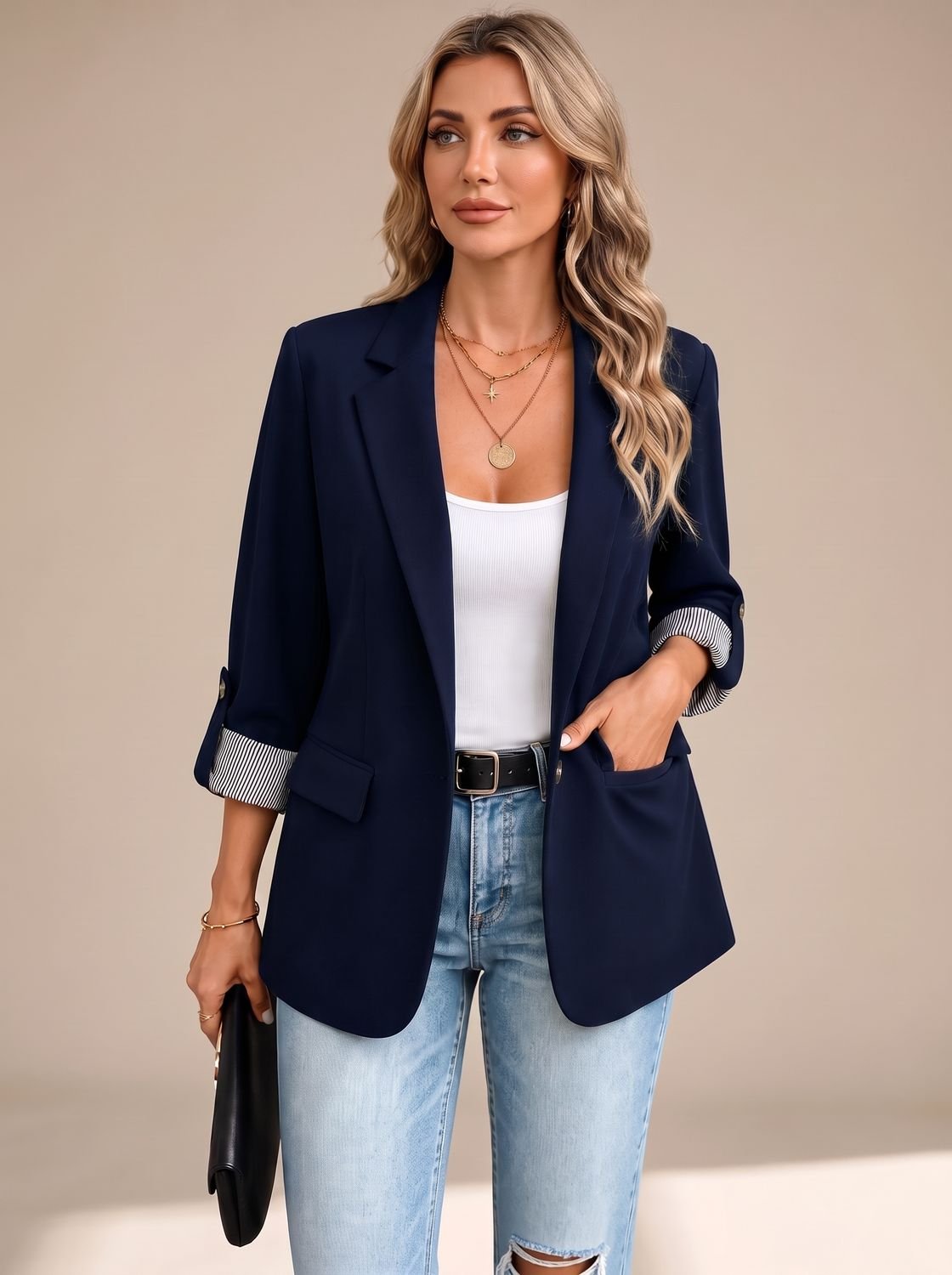 Johanna | Rollable-Sleeve Soft-Tailored Blazer