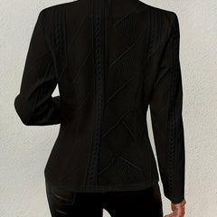 Emmeline | Textured Cable-Pattern Open-Front Jacket