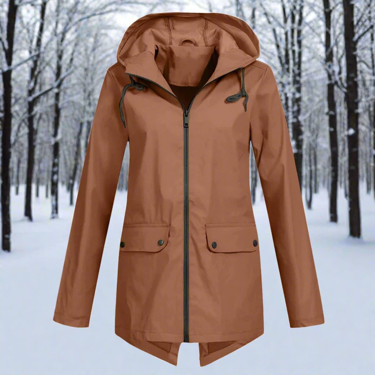 Lorraine | Hooded Waterproof Longline Rain Jacket
