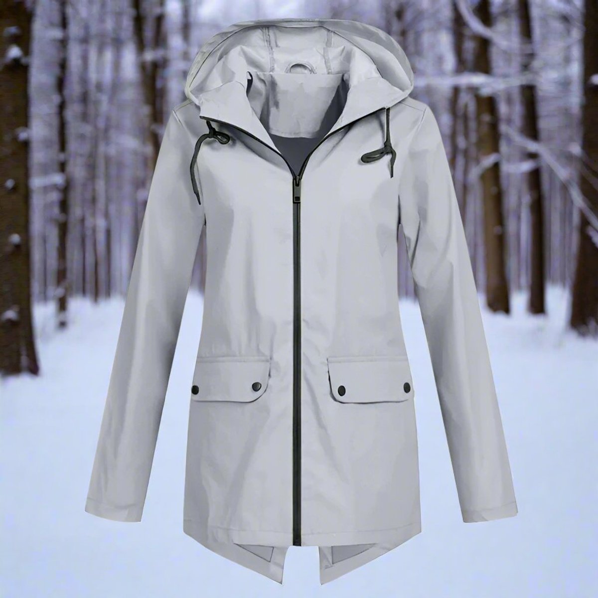 Cerys | Hooded Longline Rain Jacket