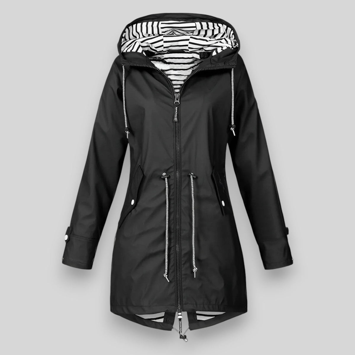 Vada | Hooded Drawstring Rain Jacket